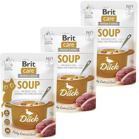 Brit Care Cat Soup with Duck Karma z kaczką dla kota 15x75g PAKIET