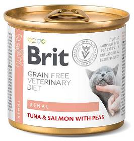 Brit Veterinary Diet Renal Tuna&Salmon&Pea Karma z tuńczykiem i łososiem dla kota 200g