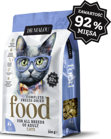 Dr Malou Freeze Dried Liofilizowana Karma z kaczką i jagnięciną dla kota 500g