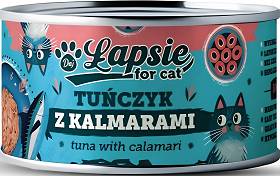 Łapsie Adult Karma z tuńczykiem i kalmarami dla kota 80g