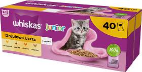 Whiskas JUNIOR Drobiowa Uczta Karma w galaretce dla kociąt 40x85g