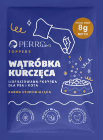Perro Toppers Liofilizowany Przysmak z wątróbką kurczęcą dla psa i kota 8g