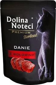 Dolina Noteci Premium Sterilised Danie z wołowiny Karma dla kota 10x85g