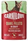 Carnilove CAT Sterilised Quail Fillets in Gravy Karma z przepiórką dla kota 85g
