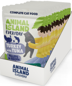 Animal Island Everyday Turkey&Tuna in Broth Karma z indykiem i tuńczykiem w rosole dla kota 12x85g