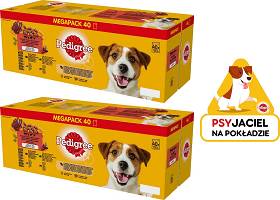 Pedigree MIXED SELECTION JELLY Karma w galaretce dla psa 2x(40x100g) PAKIET + NAKLEJKA PEDIGREE GRATIS