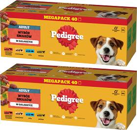 Pedigree Adult Wybór Smaków Karma w galaretce dla psa 2x(40x100g) PAKIET