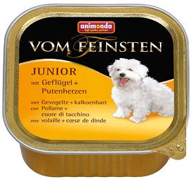 Animonda vom Feinsten DOG Junior Geflugel&Puteherzen Karma z drobiem i indyczymi sercami dla psa 150g