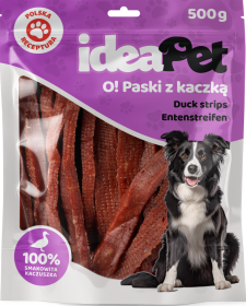 IdeaPet O! Przysmak Paski z kaczką dla psa 500g