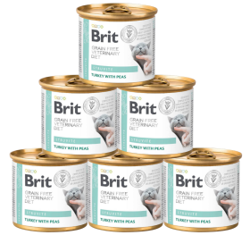 Brit Veterinary Diet Struvite Turkey&Pea Karma z indykiem dla kota 6x200g PAKIET