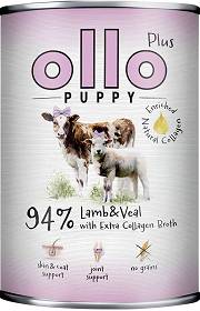 Ollo Plus Lamb & Veal with Collagen Dog Puppy Karma z jagnięciną, cielęciną i kolagenem dla szczeniaka 400g