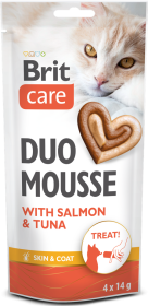 Brit Care Cat Creamy Duo Mousse Salmon with Tuna Przysmak z łososiem i tuńczykiem 4x14g