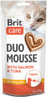 Brit Care Cat Creamy Duo Mousse Salmon with Tuna Przysmak z łososiem i tuńczykiem 4x14g