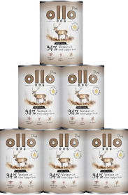 Ollo Plus Venison with Collagen Dog Adult Karma z jeleniem i kolagenem dla psa 6x800g PAKIET