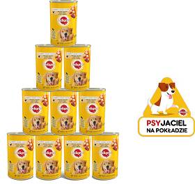 Pedigree Adult Karma z kurczakiem w galaretce dla psa 12x400g PAKIET + NAKLEJKA PEDIGREE GRATIS