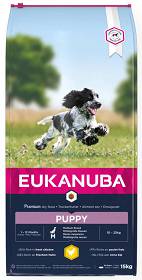 Eukanuba Puppy Medium Karma dla szczeniaka 2x15kg TANI ZESTAW