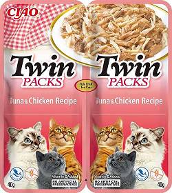 Inaba Ciao Twin Packs Recipe Tuna&Chicken& Karma z kurczakiem i tuńczykiem dla kota 2x40g 