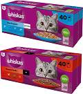 Whiskas Rybne Przysmaki i Klasyczne Posiłki Karma w galaretce i sosie dla kota 80x85g