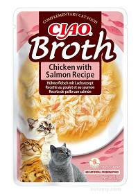 Inaba Cat Ciao Broth Chicken with Salmon Przysmak dla kota 40g