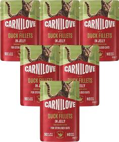 Carnilove CAT Duck Fillets in Jelly Karma z kaczką dla kota 12x85g PAKIET