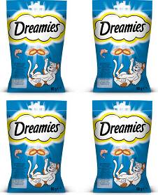 Dreamies Przysmak z wybornym łososiem dla kota 4x60g PAKIET