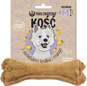 Paka Zwierzaka Kość z dodatkiem królika i mango dla psa rozm. M dł. 12 cm