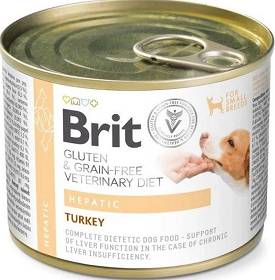 Brit Veterinary Diet Hepatic Turkey&Pea Karma z indykiem i groszkiem dla psa 200g