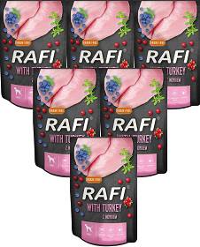Rafi with Turkey Karma z indykiem, borówką i żurawiną dla psa 10x500g (saszetka)