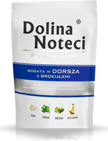 Dolina Noteci Premium Adult Karma z dorszem i brokułami dla psa saszetka 10x500g