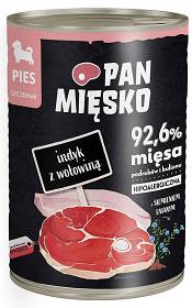 Pan Mięsko Pies Puppy Karma z indykiem i wołowiną dla szczeniaka 400g