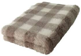 BUBA Pet Dry Bed Legowisko antypoślizgow beżowo- brązowa kratka dla psa 150x100cm nr A223 WYPRZEDAŻ