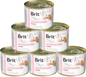 Brit Veterinary Diet Hypoallergenic Salmon&Pea Karma z łososiem dla psa 6x200g PAKIET