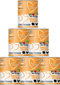 Euro Premium Pate Adult Turkey&Chicken Karma z indykiem i kurczakiem dla psa 6x400g PAKIET