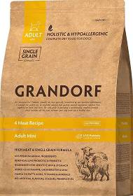 Grandorf Adult Mini Mini 4 Meat Recipe Karma z jagnięciną, indykiem, kaczką i dzikiem dla psa 3kg