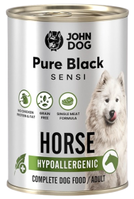 John Dog Pure Black Sensi Hypoallergenic Adult Karma z koniną dla psa 400g
