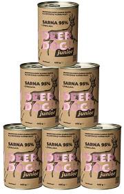 Deer Dog Junior Karma z sarną i spiruliną dla szczeniaka 6x400g PAKIET