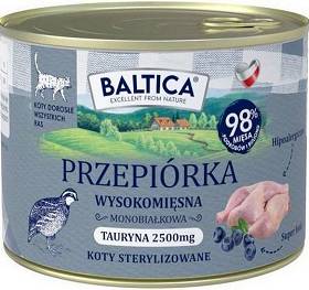 Baltica Smaki Regionów Adult Karma z przepiórką dla kota 185g