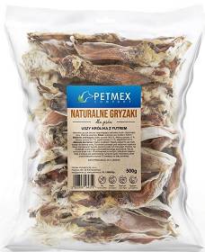 Petmex Przysmak Uszy królicze z futrem dla psa 500g 