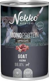 Nekko Monoprotein Special Adult Goat Karma z koziną dla psa 400g