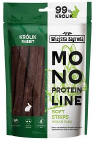 Wiejska Zagroda Monoprotein Soft Stripes Przysmaki z królikiem dla psa 100g