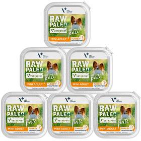 VetExpert Raw Paleo Pate Adult Mini Karma z indykiem dla psa 24x150g PAKIET