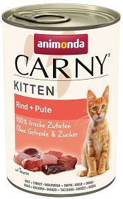 Animonda Carny Kitten Karma z wołowiną i indykiem dla kociąt 400g