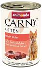 Animonda Carny Kitten Karma z wołowiną i indyczymi sercami dla kociąt 400g