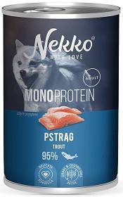 Nekko Monoprotein Adult Karma z pstrągiem dla psa 400g