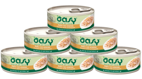 Oasy Natural Adult Chicken with Pineapple Karma z kurczakiem i ananasem dla kota 6x70g PAKIET