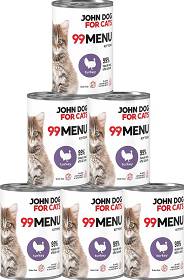 John Dog for Cats 99 MENU Kitten Turkey Karma z indykiem dla kociąt 6x400g PAKIET
