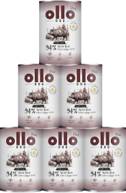 Ollo Plus Wild Boar with Collagen Dog Adult Karma z dziczyzną i kolagenem dla psa 6x800g PAKIET