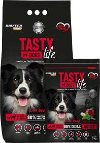 Biofeed Tasty Dogs Life Adult Medium&Large Beef Karma z wołowiną dla psa 12kg + 3kg GRATIS