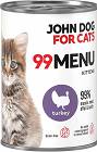 John Dog for Cats 99 MENU Kitten Turkey Karma z indykiem dla kociąt 400g