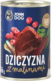 John Dog Berry Line Karma z dziczyzną i malinami dla psa 400g